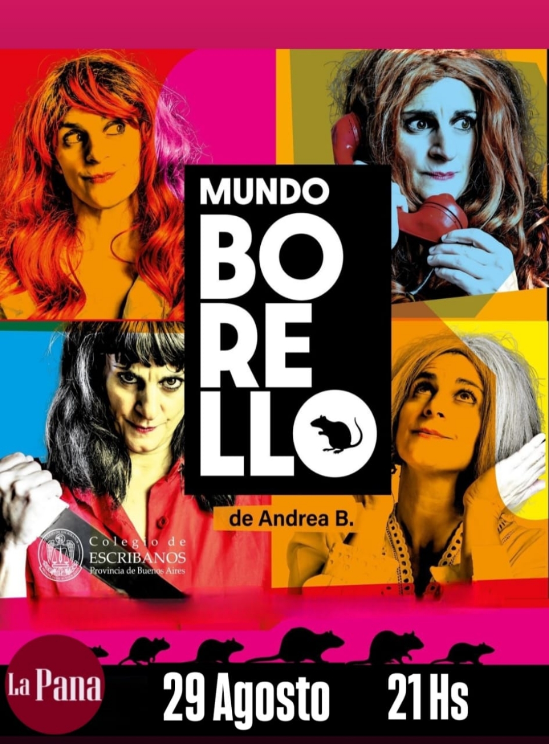 mundo borello. obra de teatro en la pana
