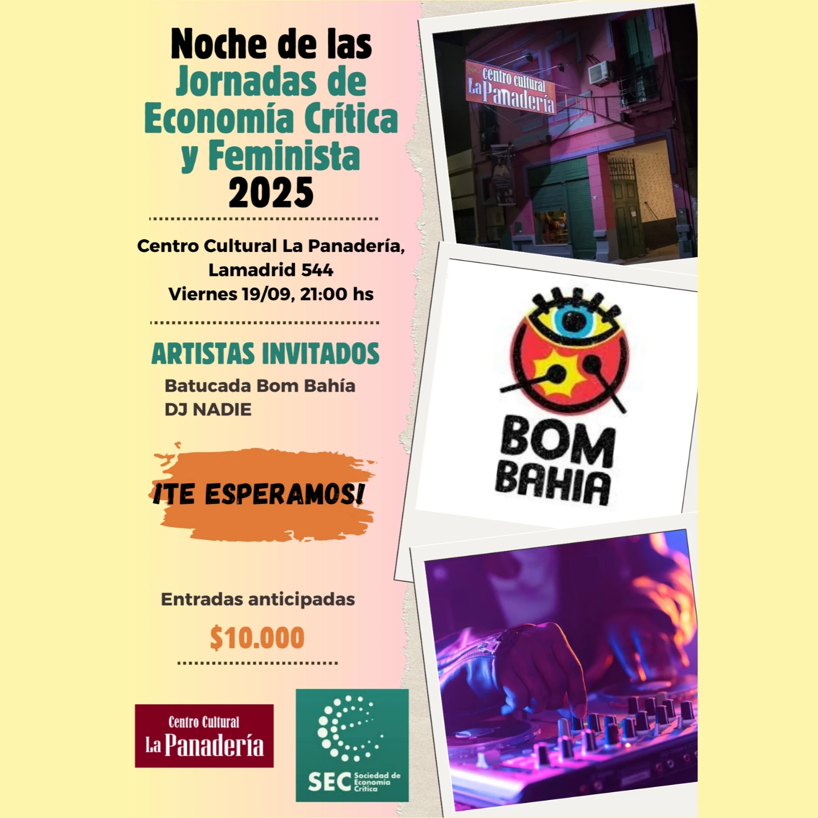 Noche de jornada de economia fenimista.